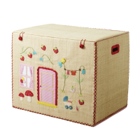 Rice Dk Foldable House Theme Raffia Toy Basket